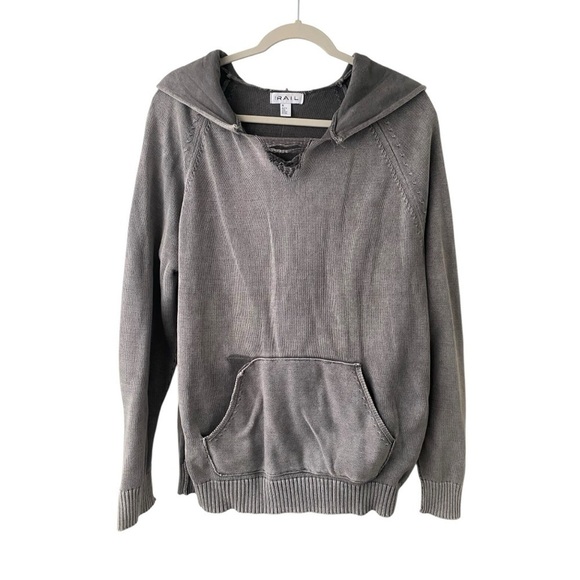 THE RAIL Distressed Washed Hooded Sweater I Size: XL - Picture 1 of 11